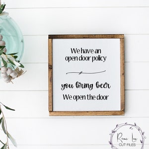 U brengt bier grappig citaat SVG, deur hanger SVG, voordeur teken, deur mat SVG, volwassen SVG, bier PNG