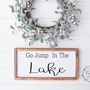 Go Jump in the Lake SVG, Lake House Decor, Summer SVG, Lake SVG, Funny svg