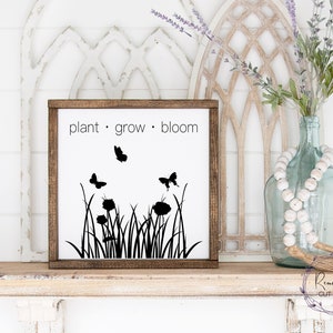 Plant Grow Bloom Garden Signe Printemps SVG, Ferme SVG