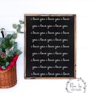 I Love You Farmhouse Sign SVG, Valentine SVG, Bedroom Sign SVG, I Love You Svg, Pillow Svg