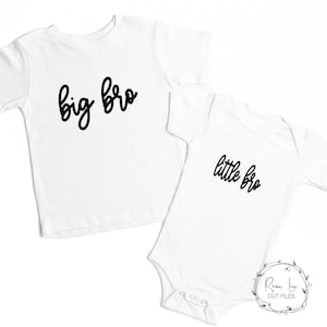 Hermano Hermano Camisa SVG, Gran Hermano SVG, Bebé Niño SVG, Regalo para Hermano, Anuncio de Nacimiento, Es un Anuncio de Embarazo de Niño