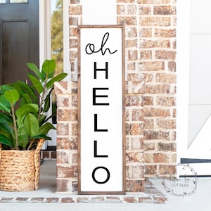 Oh Hello Sign Svg, Welcome Sign Svg, Front Porch Decor, Hello Door Sign Svg