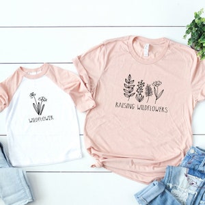 Raising Wildflowers Mommy and Me SVG, Wildflower SVG, Mommy SVG, Baby Girl Svg, Mommy and Me Outfits Floral Svg