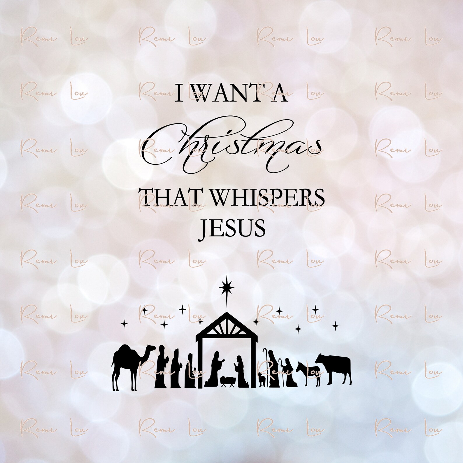 I Want A Christmas That Whispers Jesus Christmas SVG Nativity - Etsy