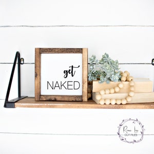Get Naked Sign SVG, Funny Bathroom Sign, Bathroom SVG, Sarcastic SVG