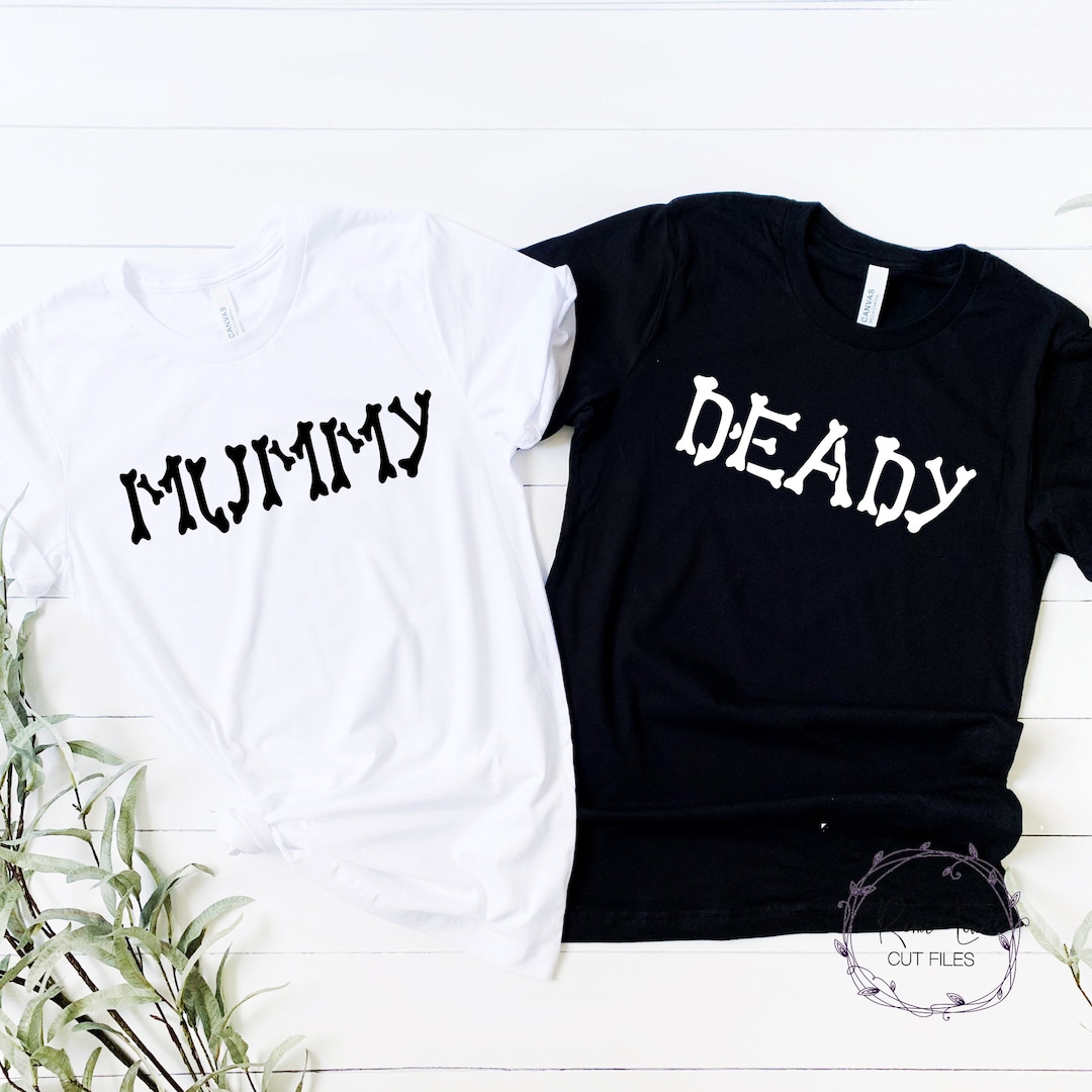 Mom and Dad Halloween Shirt SVG, Skeleton PNG, Couples Halloween Shirt