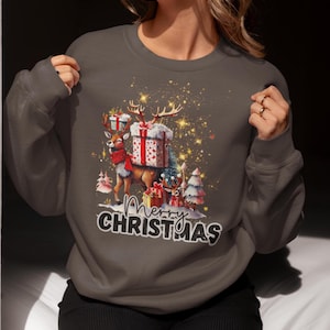 Merry Christmas Sweatshirt, Christmas Sweater, Christmas Shirt For Women, Christmas Shirts, Christmas Crewneck, Cute Winter Sweater, Holiday