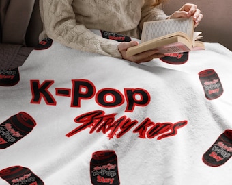Kpop Stray Kids Blanket, K-pop SKZ Blanket, Pop Can Blanket, Korean Kpop, Soft Kpop Blanket Gift, Unique Kpop Blanket, Gift For Kpop Fans