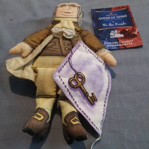 Hallmark american spirit cloth doll with quarter coin