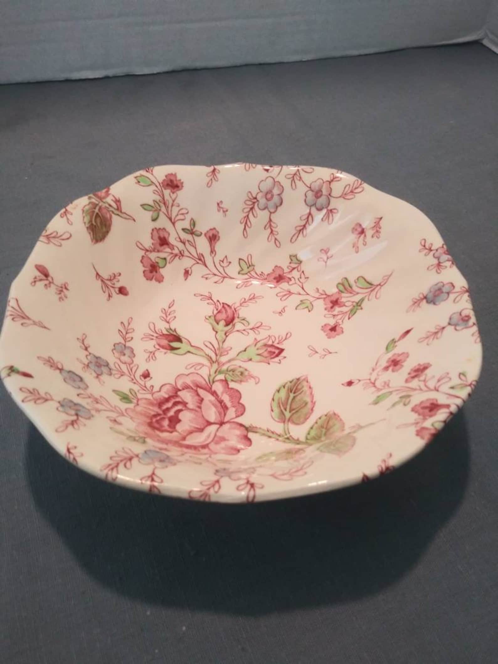 Johnson Brothers China Rose Chintz Pattern Etsy