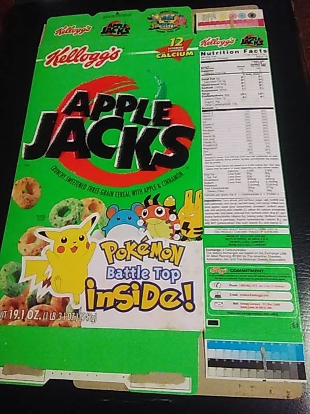 Kelloggs Apple Jacks Empty Box Etsy