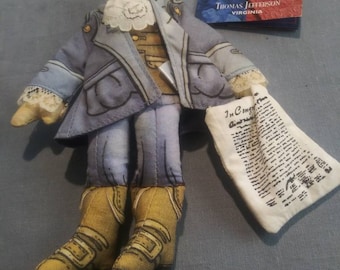 Hallmark american spirit cloth doll with quarter coin