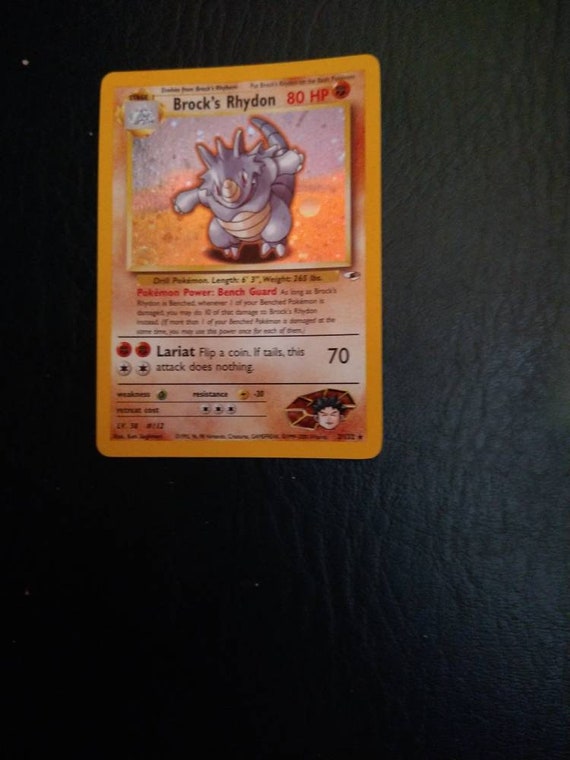 brock's rhydon pokemon card value Brock's Rhyhorn (22) - Gym Heroes
