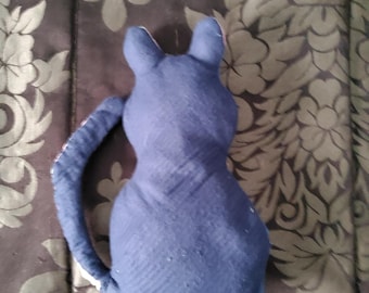 Chat matelassé bleu/rose des années 90