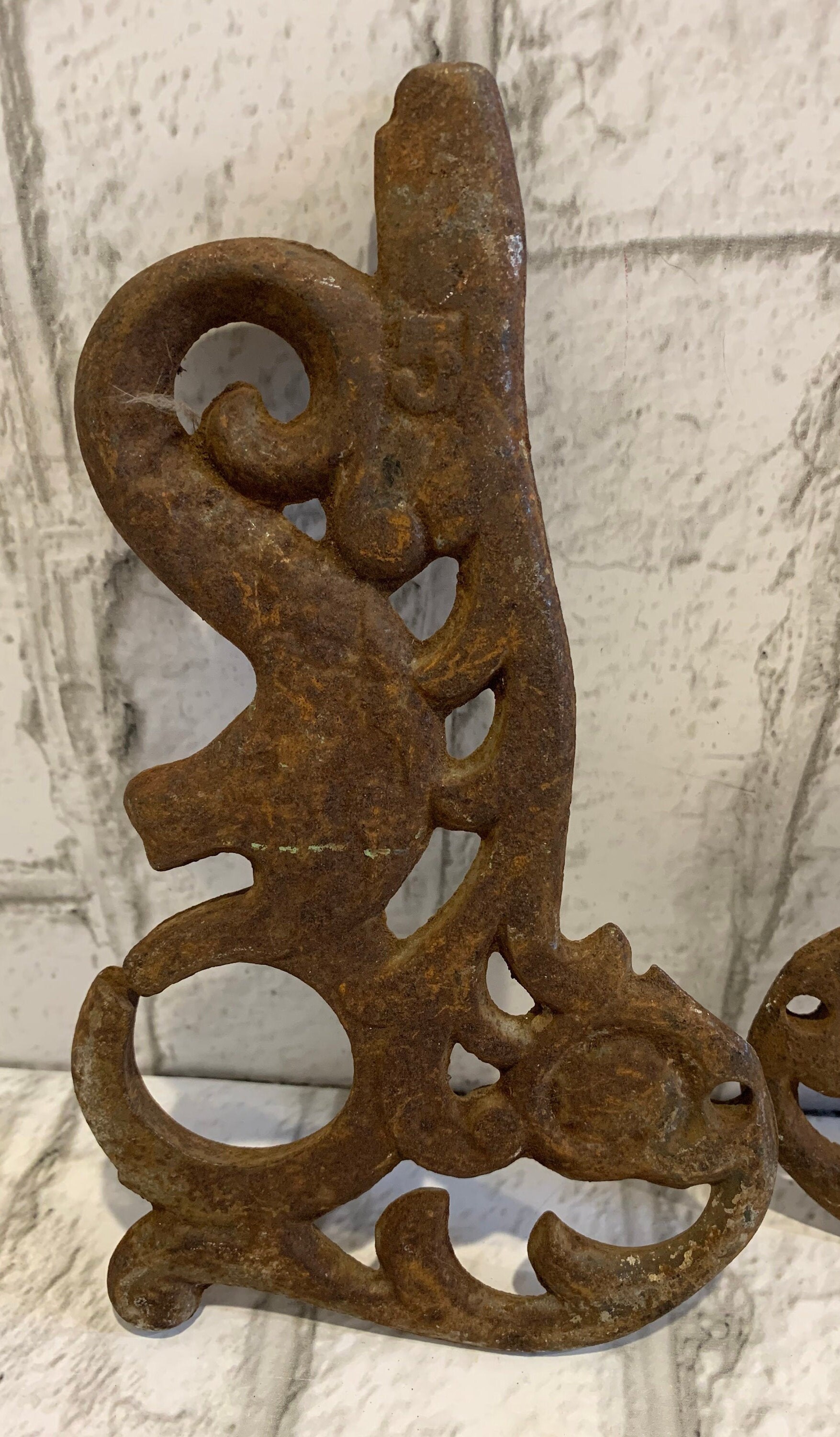 A Pair of Cast Iron Vintage Decorative Pieces Indoor Etsy