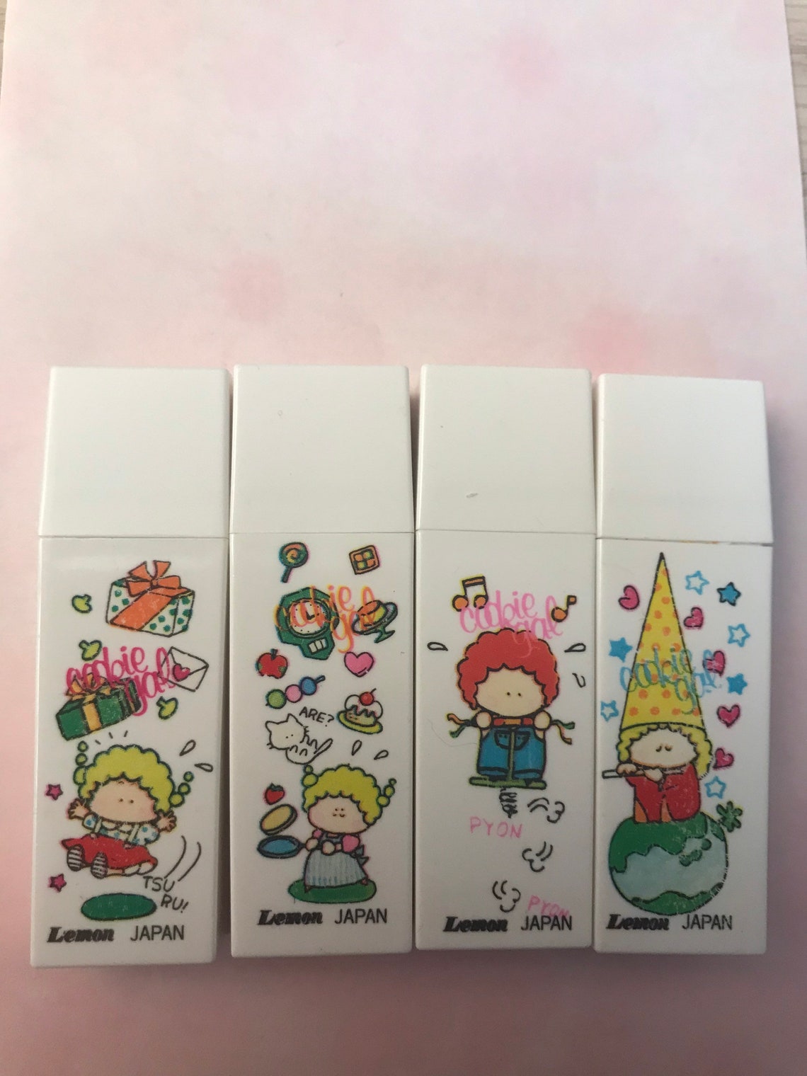 4 Japanese Erasers Very Rare. Etsy
