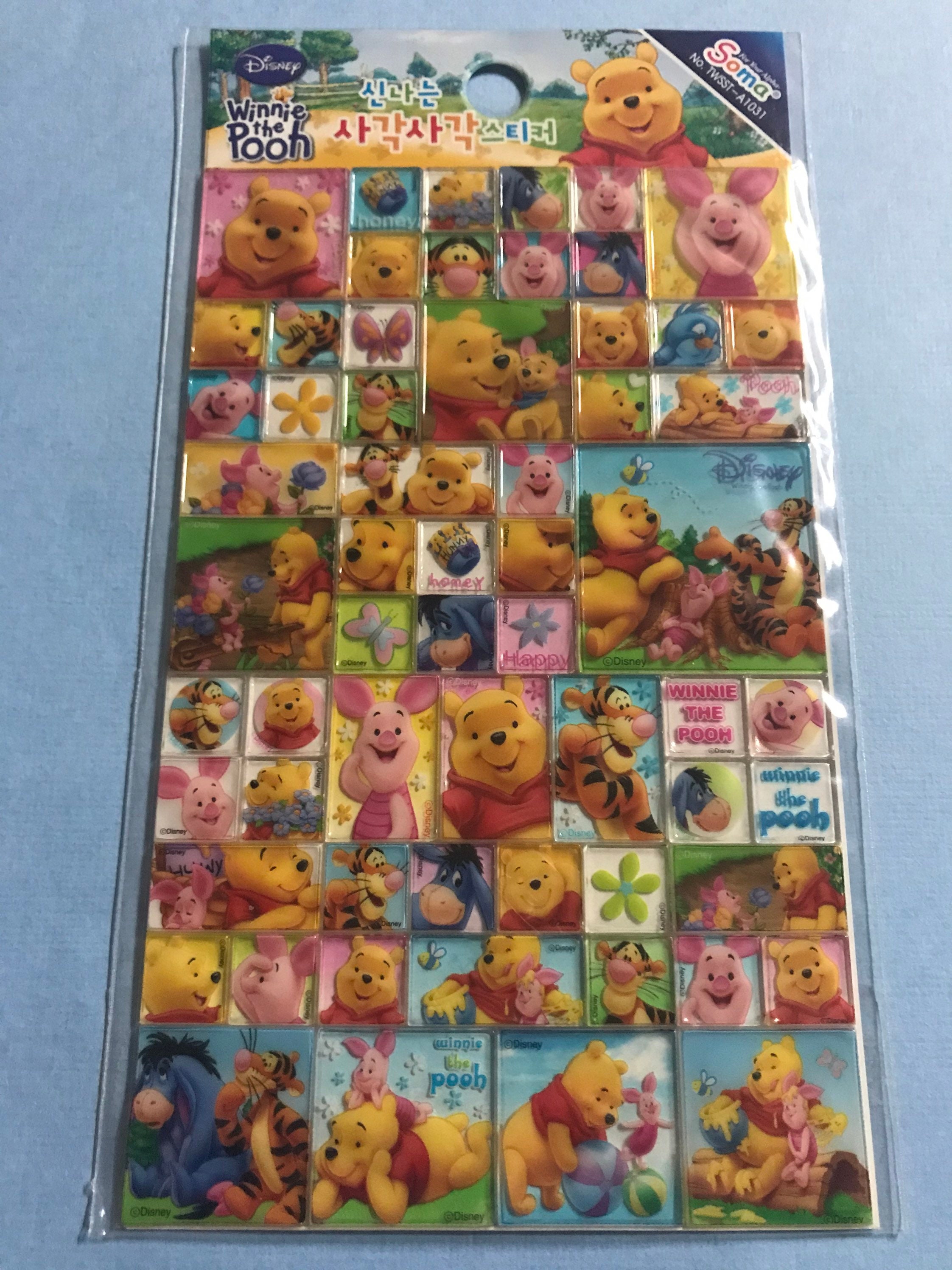 Vintage Winnie the Pooh Stickers Etsy