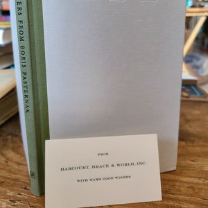 Three Letters from Boris Pasternak. Harcourt. 1967. Limited Edition.