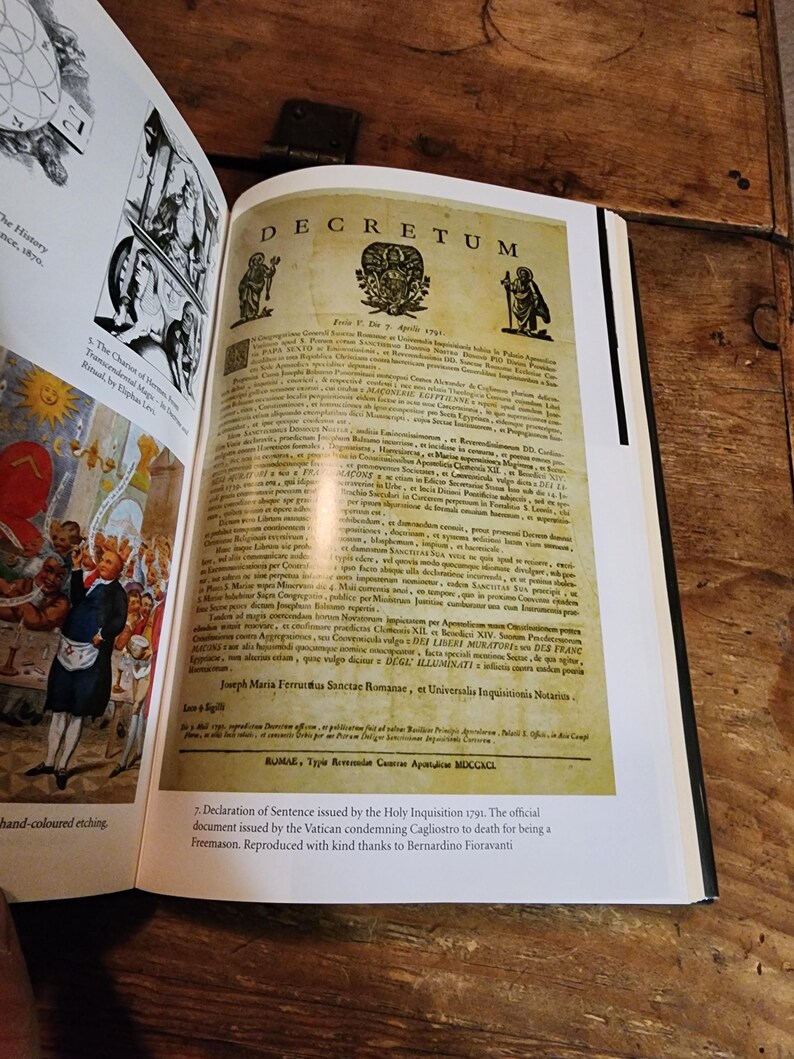Libro de mago masónico firmado, Cagliostro y Rito Egipcio, 1.ª edición imagen 6