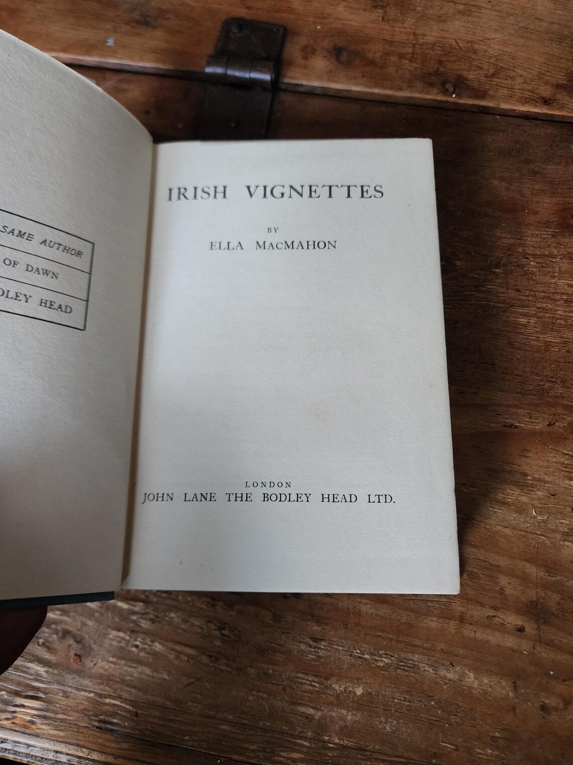 Irish Vignettes. Ella MacMahon. Bodley Head. 1928. First Edition. Rare., photo 3 of 5
