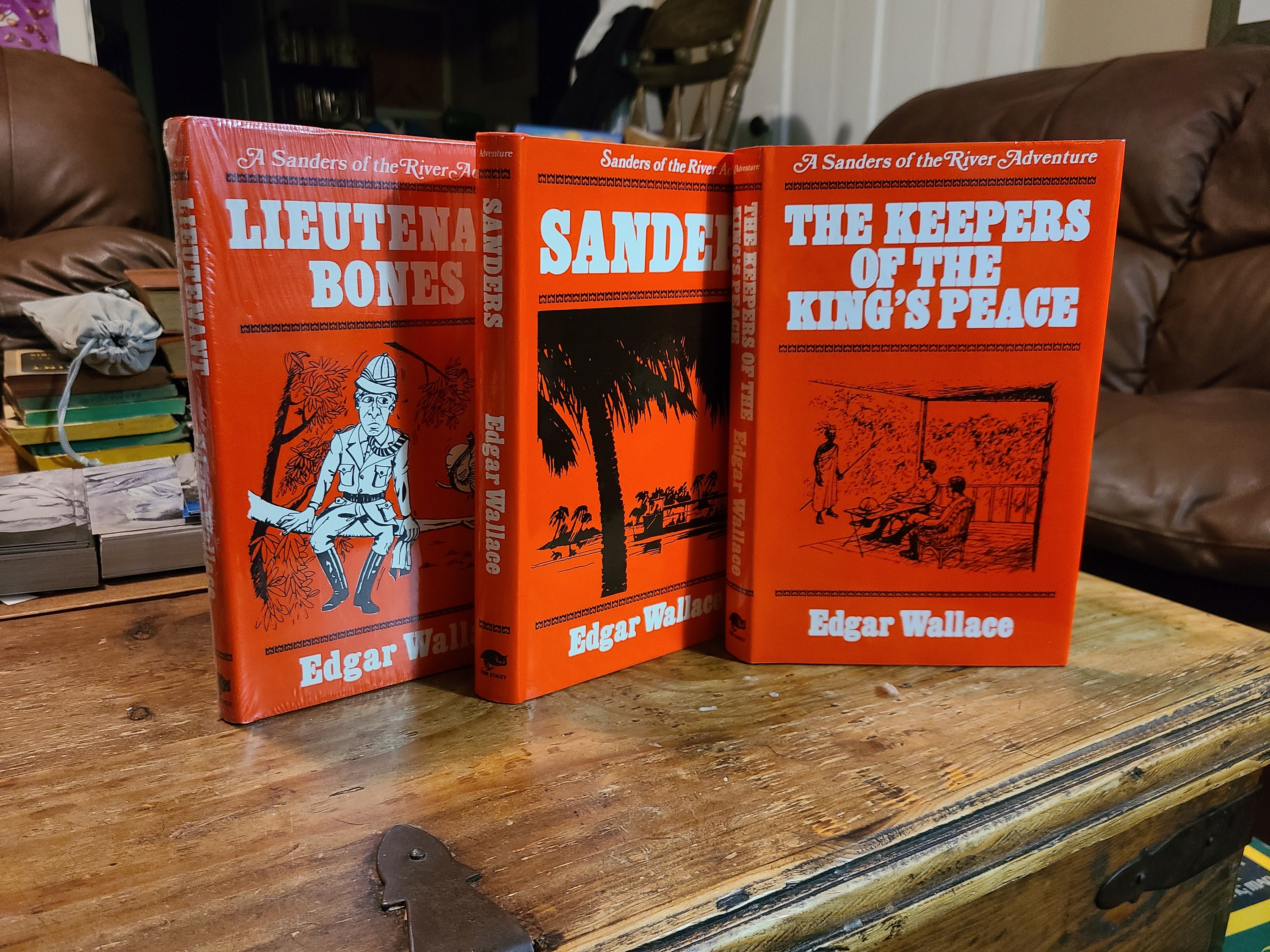Edgar Wallace Novels. Sanders of the River Adventures. Tom Stacey. First Edition Thus. 1973.