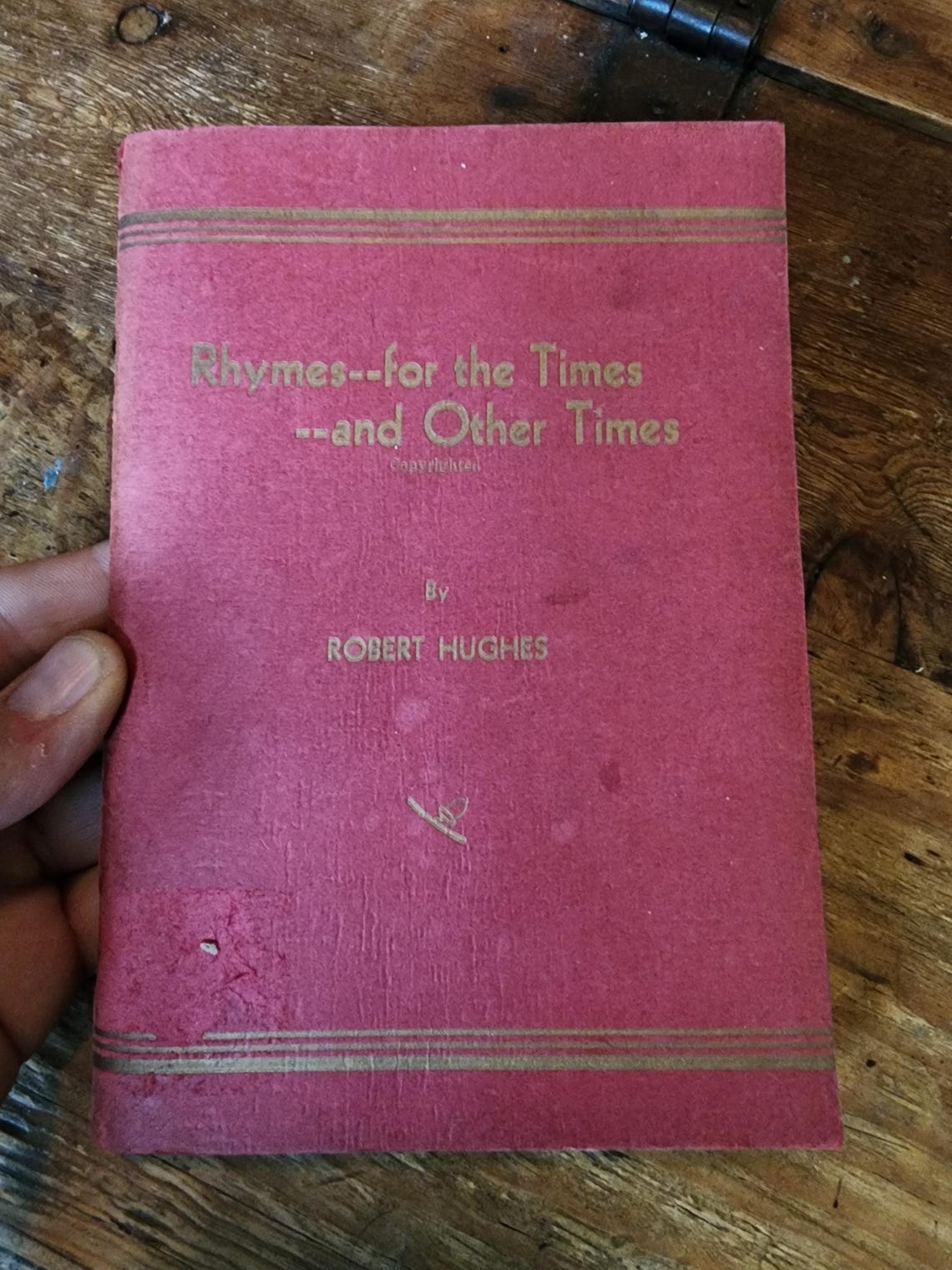 Rhymes--for the Times--and Other Times. Robert Hughes. First Edition Thus. 1950. Canadian Poet. Rare, photo 1 of 5