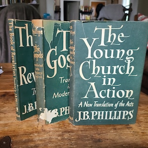 Revelation. Gospels. The Young Church. J. B. Phillips. Bles. 1956-57.