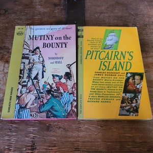 Nordhoff and Hall. Mutiny on the Bounty & Pitcairn&#39;s Island. Pocket Books. 1960&#39;s.