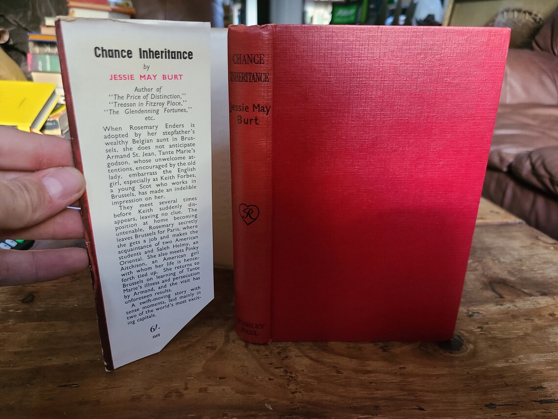 Signed x2. Chance Inheritance. Jessie May Burt. Stanley Paul. First Edition. 1952. Rare., photo 2 of 5