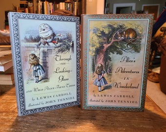 Alice au pays des merveilles. À travers le miroir. Lewis Carroll. John Tenniel. Demain. années 90. Qualité cadeau.