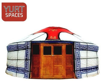 Mongolian Traditional Yurt 33 ft in Diameter by YurtSpaces YM1000 Glamp Camp
