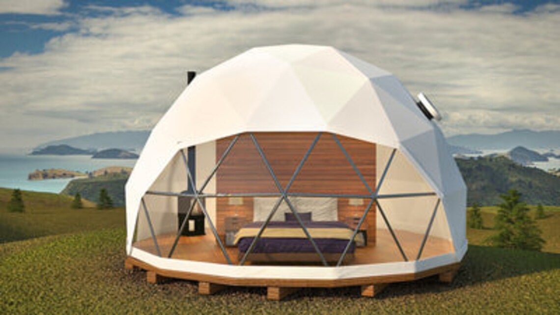 GeoDesic Domespaces Dome 16 feet in Diameter . Luxury Camping Etsy