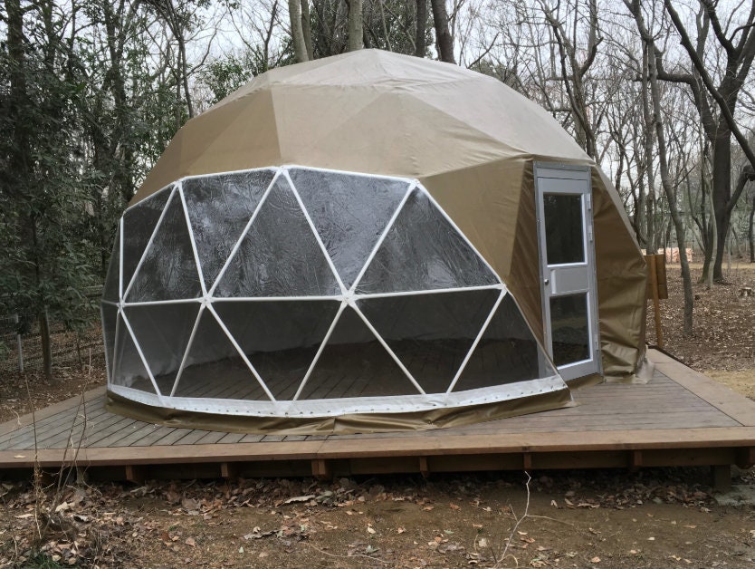 Geodesic Dome 72 Ft in Diameter by Domespaces DS2260. Luxury Camping 