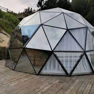 Geodesic Glass Dome 13 ft in Diameter by DomeSpaces GD0134