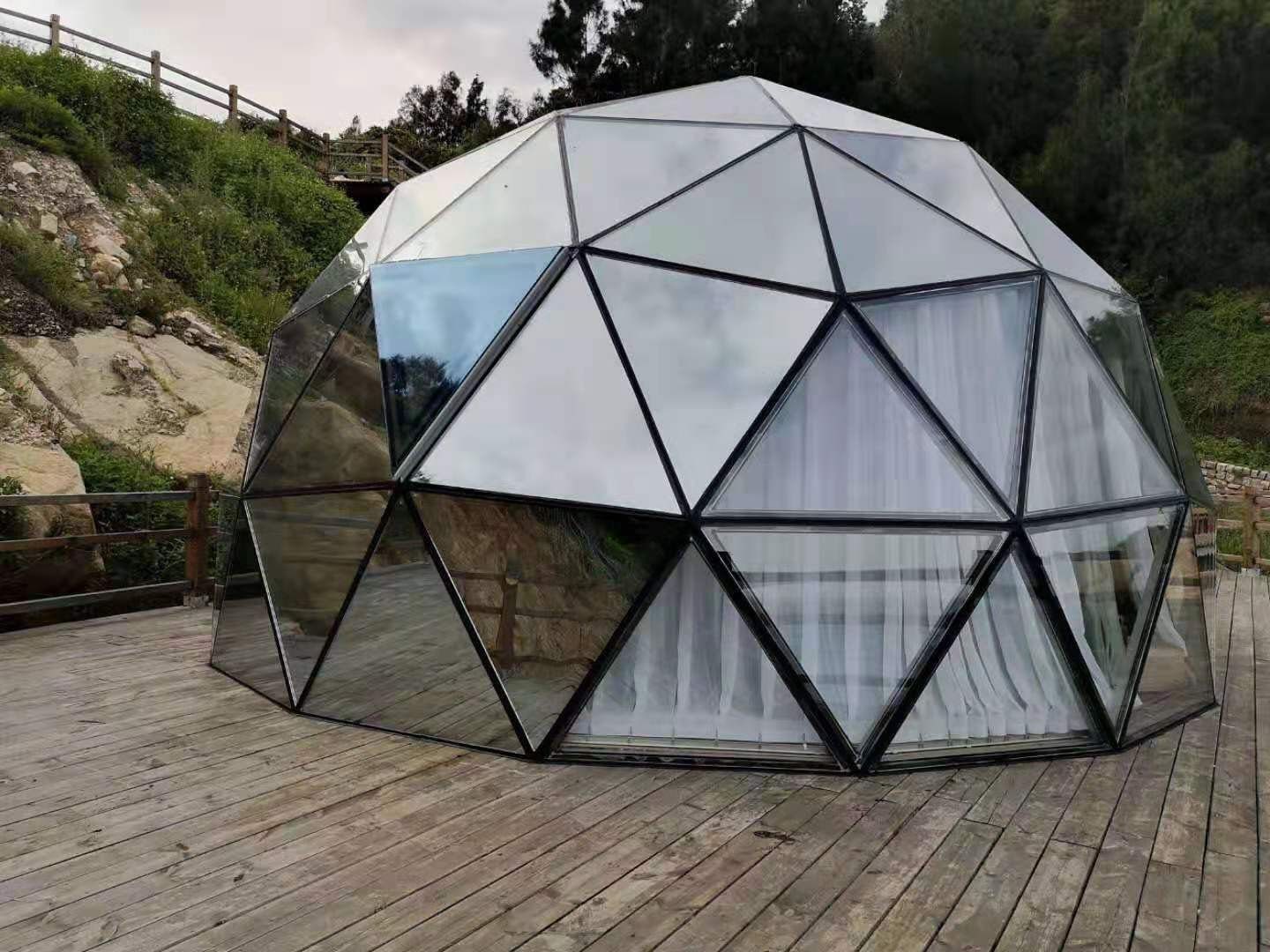 Geodesic Glass Dome 13 Ft in Diameter by Domespaces GD0134 