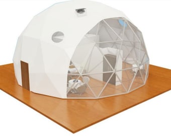 Geodesic Glass Dome 13 Ft in Diameter by Domespaces GD0134 