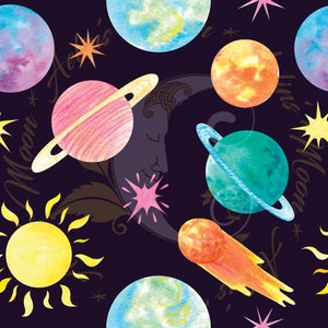 Space Planets Seamless File Digital Paper