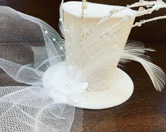 bridal top hat