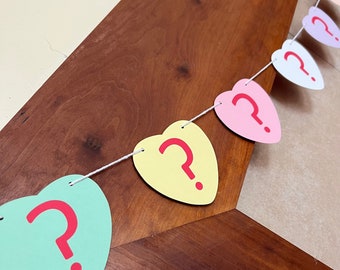 Oarkive 'Boy Or Girl' Banner With Hearts - Gold Cardboard Gender Reveal Decor For Baby Shower Parties