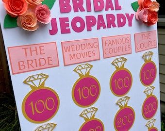 Bridal Jeopardy Choose Your Colors Shower Game Party Games | Bridal Trivia | Bachelorette Wedding Jeopardy | Bridal Shower Decoration Decor