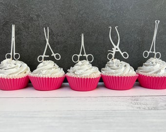 Glitter Surgical Technician Tech Surgery Surgeon Nurse Perioperative Transplant Scrub Operation Sterile Processing Graduation Cupcake Topper