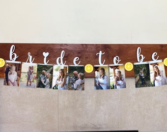 Bride to Be Miss to Mrs Lemon Main Squeeze Photo Banner| Bridal Shower Banner Decor | Lemon Bachelorette Party Decorations