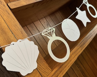 Last Toast on the Coast Ocean Sea Shell Beach Tropical Bride Banner Garland Sign Shower Decor Wedding Bachelorette Party Decorations
