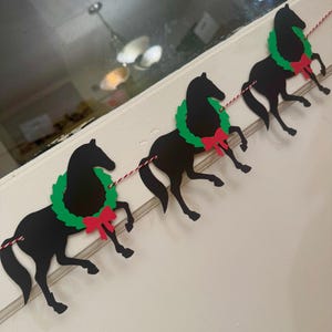 Horse Farm Barn Equestrian Stable Christmas Winter Holiday Pet Santa Vet Veterinary Tech Clinic Decor Decorations Party Banner Garland