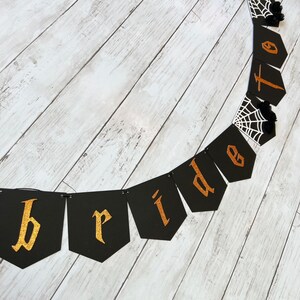 Black Gothic Halloween Bride to Be Spider Web Rose Tattoo Banner| Death Do Us Part Wedding Bridal Shower Bachelorette Party Decorations