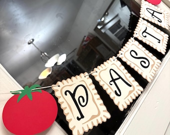 Custom Pasta Noodle Tomato Italian That's Amore Tuscan Italy Wine Pizza Baby Bridal Bachelorette Wedding Baby Shower Party Decor Decorations
