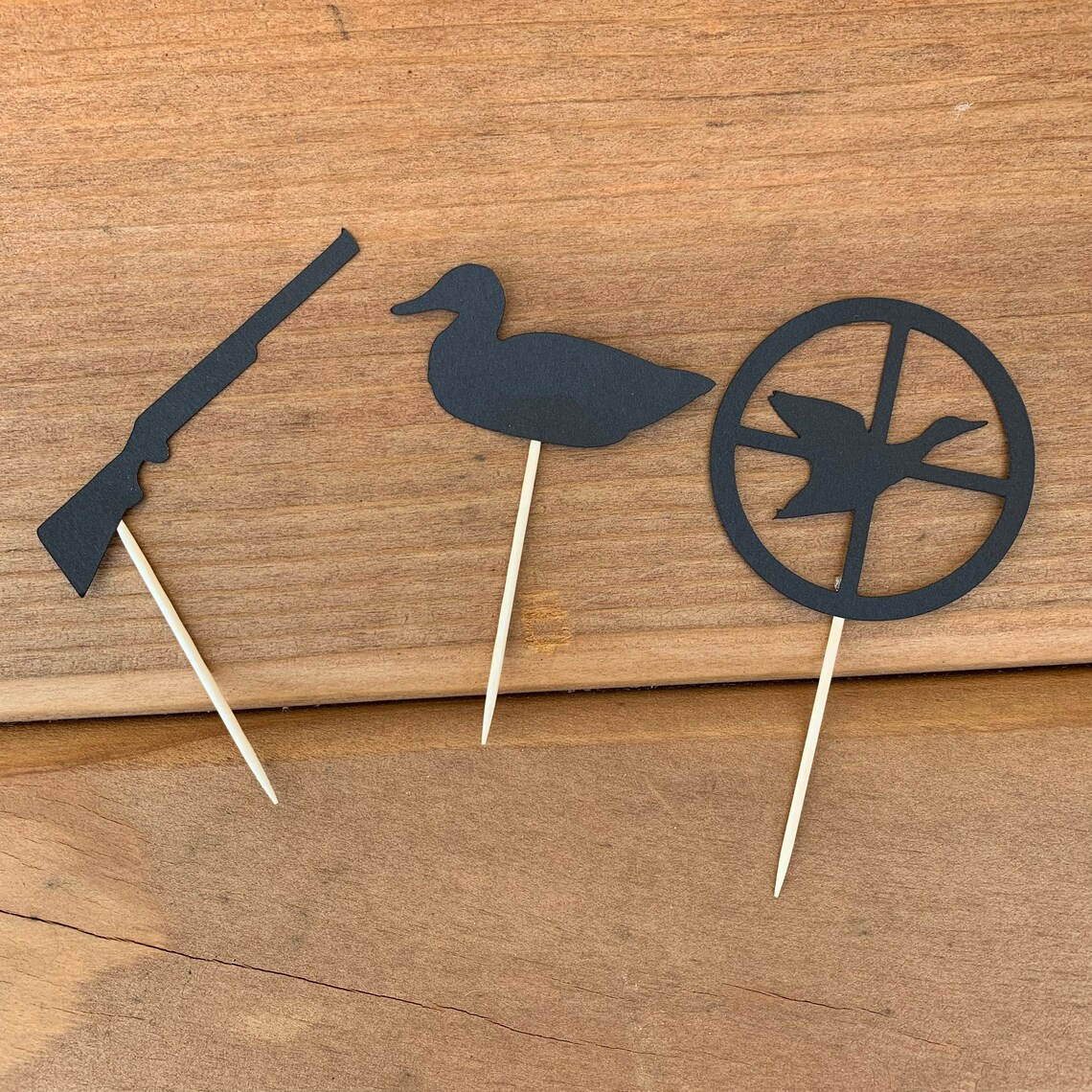 Duck Hunting Birthday Party Cupcake Toppers 12 count Gun Etsy