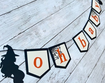 Halloween Baby Shower Gender Reveal Cauldron Witch Baby Brewing Garland Banner Decor Decorations | Boy or Girl | Boo-y or Ghoul