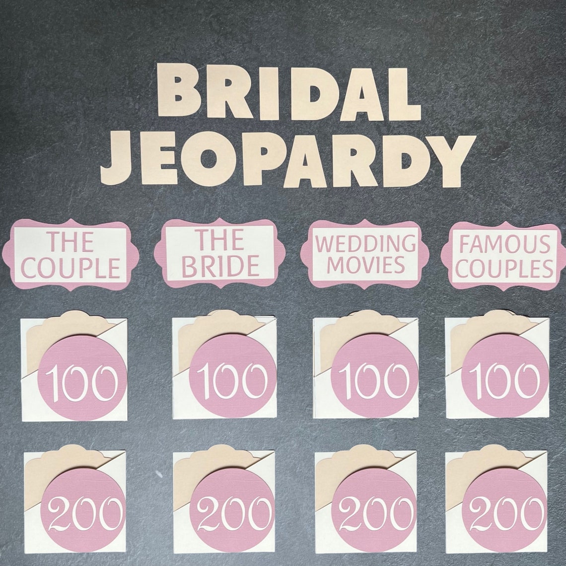 Bridal Jeopardy Envelope Bridal Shower Game Bridal Trivia image 1