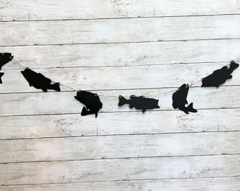 Bass Fishing Birthday Banner Garland | Bass Fishing Party Decorations